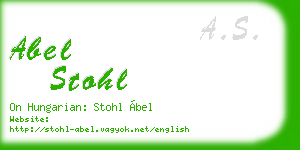 abel stohl business card